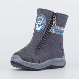 167061-43 Валенки на молнии для мальчика для мальчики темно-серый