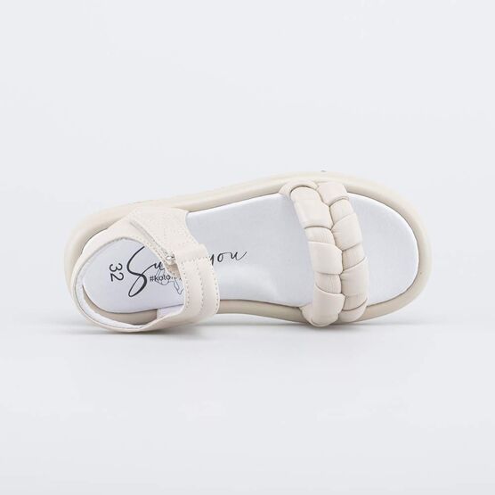 523072-21 Босоножки для девочки для девочки бежевый фото №4