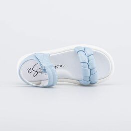 523072-22 Босоножки для девочки для девочки голубой фото №4