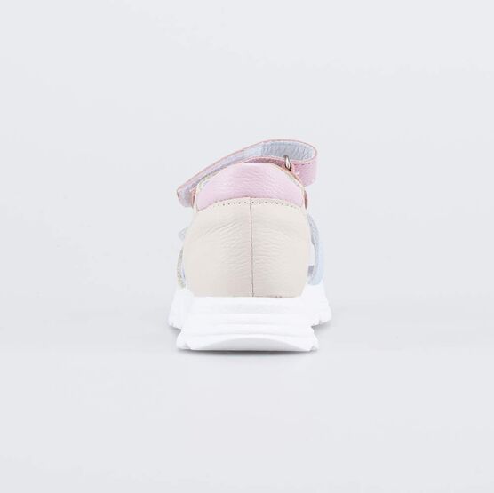 622511-23 Кожаные сандалии для девочки для девочки бежевый фото №5