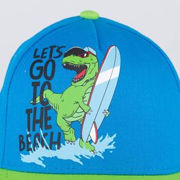 07711766-40 Кепка-бейсболка для мальчика Дино синий-зеленый для мальчики синий + зеленый фото №3