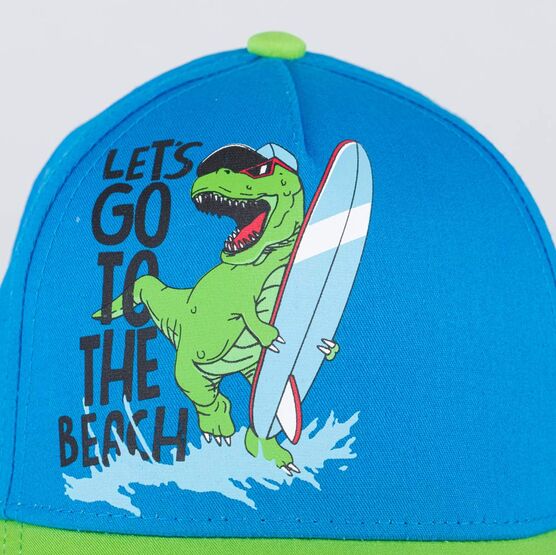 07711766-40 Кепка-бейсболка для мальчика Дино синий-зеленый для мальчики синий + зеленый фото №3