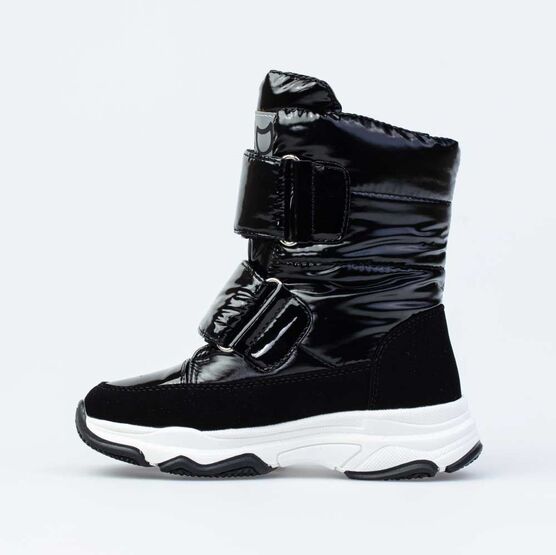 454061-41 Зимние сапожки-дутики для девочки для девочки черный фото №2