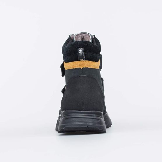 552239-52 Зимние ботинки на липучках для мальчика для мальчики черный фото №5