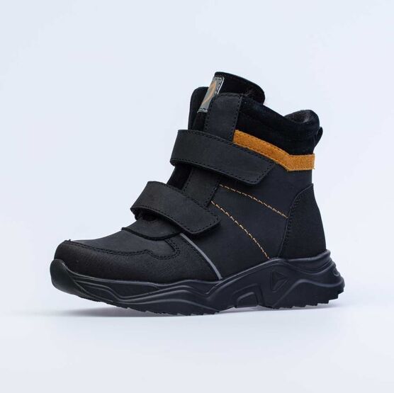 752181-52 Зимние ботинки на липучках для мальчика-подростка для мальчики черный