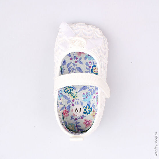 001045-11 Пинетки для девочки белый фото №4