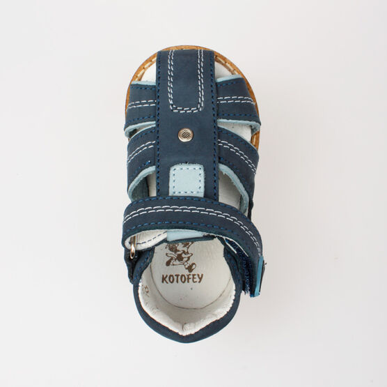 022004-28 Туфли летние для мальчики светло-синий фото №4