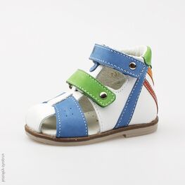 022065-22 Туфли летние для мальчики бел-цве