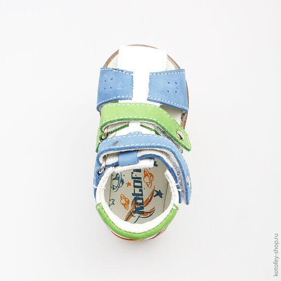 022065-22 Туфли летние для мальчики бел-цве фото №4