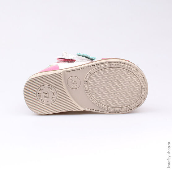 022072-22 Туфли летние для девочки фук-роз-бел фото №3