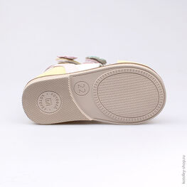 022072-23 Туфли летние для девочки жел-бел-роз фото №3