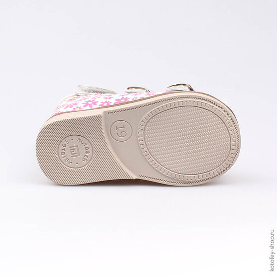 022074-21 Туфли летние для девочки белый фото №3