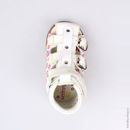 022074-21 Туфли летние для девочки белый фото №4