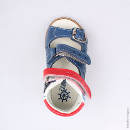 022082-21 Туфли летние для мальчики син-бел фото №4