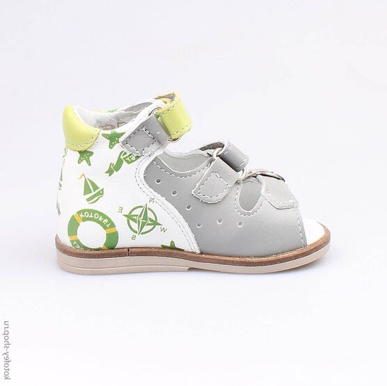 022082-22 Туфли летние для мальчики сер-бел фото №2