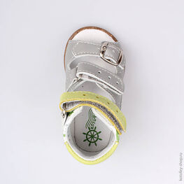 022082-22 Туфли летние для мальчики сер-бел фото №4