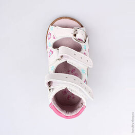 022083-21 Туфли летние для девочки белый фото №4