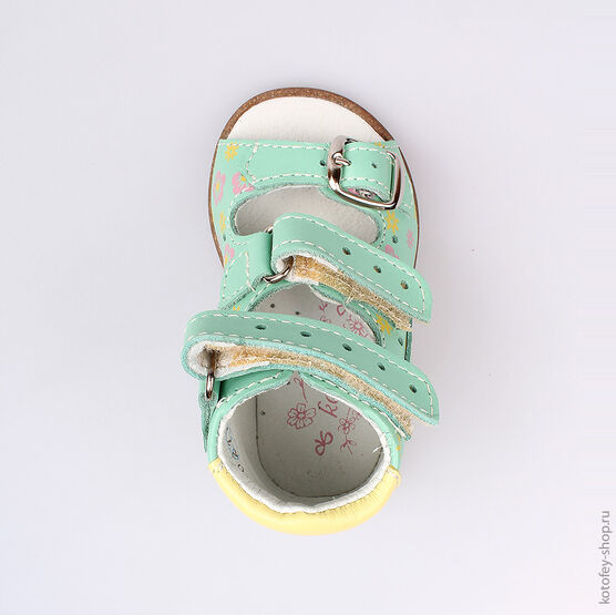 022083-22 Туфли летние для девочки бирюзовый фото №4