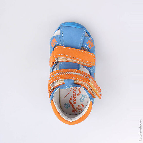 022084-21 Сандалии для мальчики син-ора фото №4