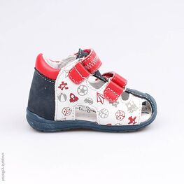 022084-23 Сандалии для мальчики син-бел-кра фото №2