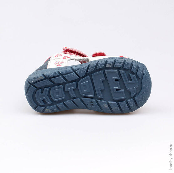 022084-23 Сандалии для мальчики син-бел-кра фото №3