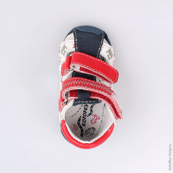 022084-23 Сандалии для мальчики син-бел-кра фото №4