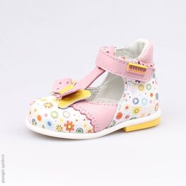 032080-21 Туфли для девочки роз-бел-жел