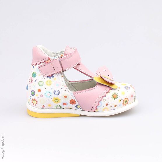 032080-21 Туфли для девочки роз-бел-жел фото №2