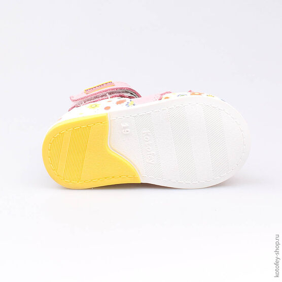 032080-21 Туфли для девочки роз-бел-жел фото №3
