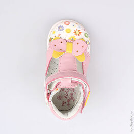 032080-21 Туфли для девочки роз-бел-жел фото №4