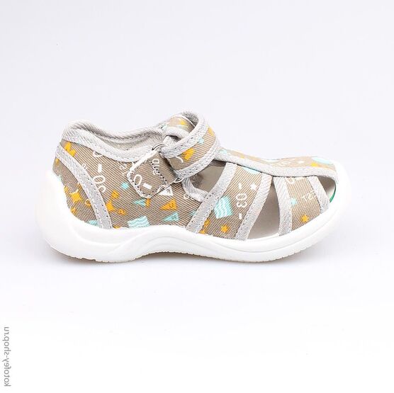 121016-12 Сандалии текстильные для мальчики серый фото №2