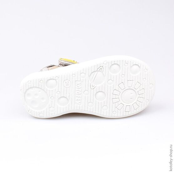 121016-12 Сандалии текстильные для мальчики серый фото №3