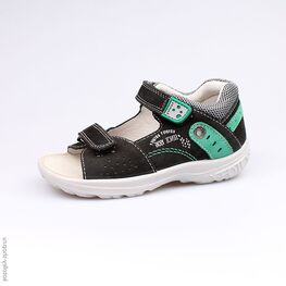 122070-26 Сандалии летние для мальчики сер-зел