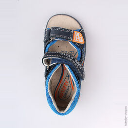 122071-24 Сандалии для мальчики син-ора фото №4