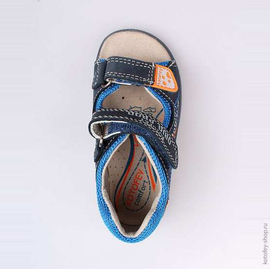 122071-24 Сандалии для мальчики син-ора фото №4