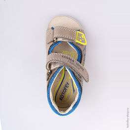 122071-25 Сандалии для мальчики сер-син фото №4