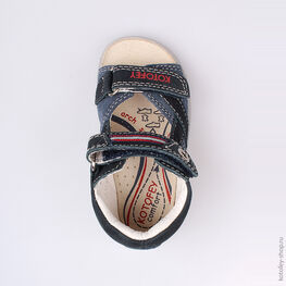 122078-24 Сандалии для мальчики син-кра фото №4