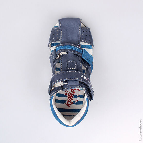 122090-22 Сандалии для мальчики светло-синий фото №4