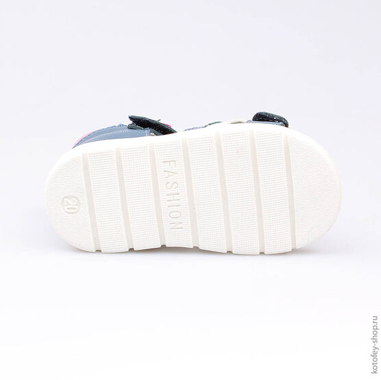 122092-21 Босоножки для девочки светло-синий фото №3