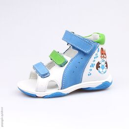 122095-21 Сандалии для мальчики бел-син