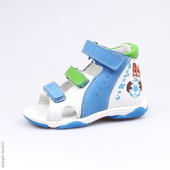 122095-21 Сандалии для мальчики бел-син