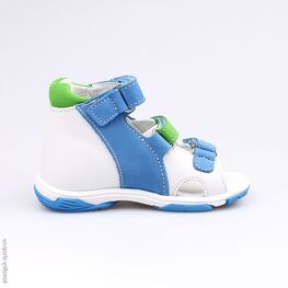 122095-21 Сандалии для мальчики бел-син фото №2