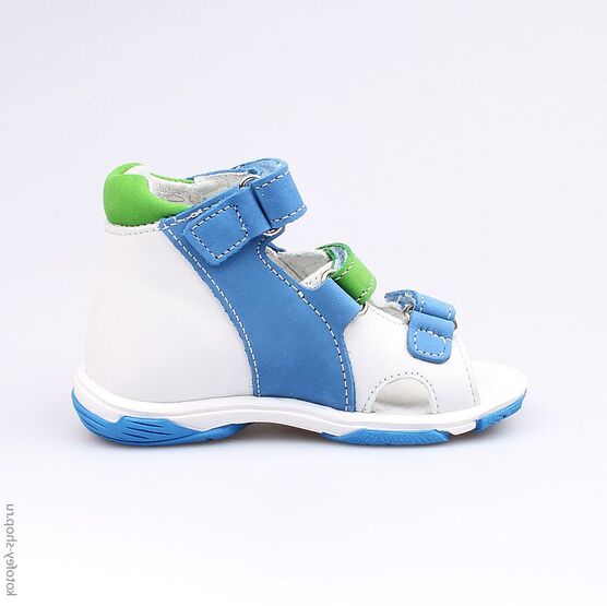 122095-21 Сандалии для мальчики бел-син фото №2