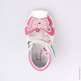 122096-21 Босоножки для девочки бел-фук фото №4