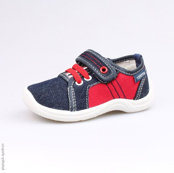 131102-11 Текстильная обувь для мальчики син-кра