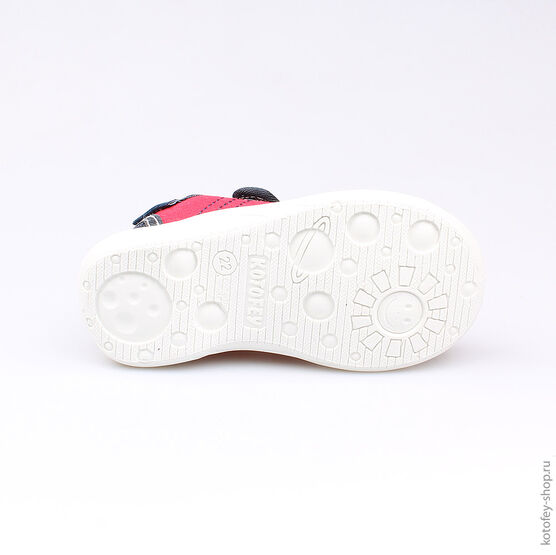 131102-11 Текстильная обувь для мальчики син-кра фото №3