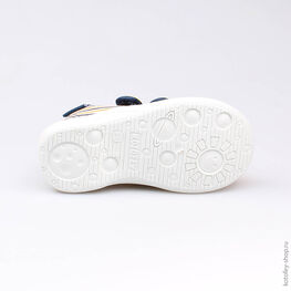 131103-11 Текстильная обувь для мальчики син-жел фото №3