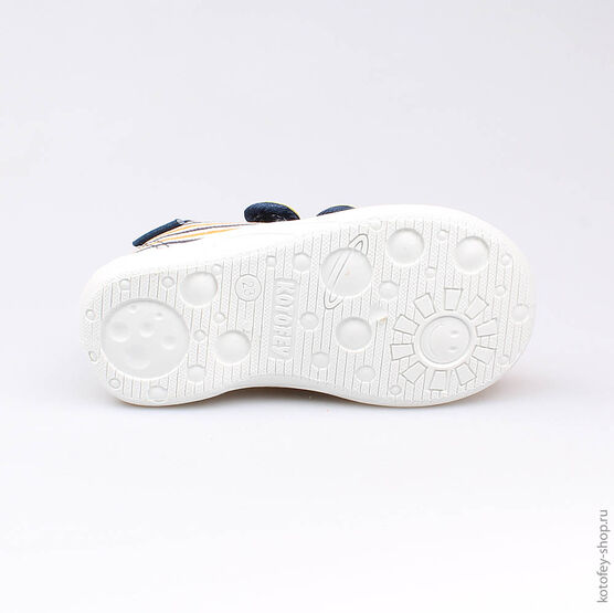 131103-11 Текстильная обувь для мальчики син-жел фото №3