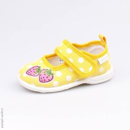 131108-12 Текстильная обувь для девочки желтый