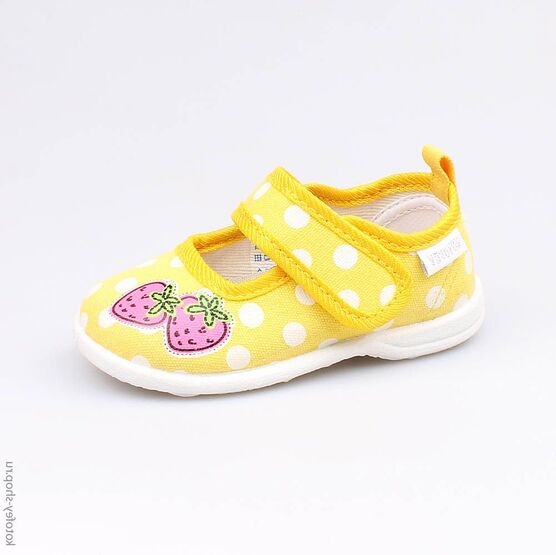 131108-12 Текстильная обувь для девочки желтый